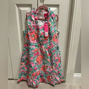 Lilly Pulitzer girls sz 12 Terrsa dress Soleil Perfect Pink Poppy